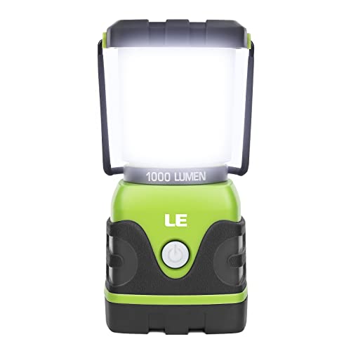 Le Lanterne Camping LED, Lampe Camping Puissante 1000lm, Luminosité Réglable, Eclairage Camping Etanche, pour Camping, Bivouac, Pêche, Randonnée, Cave, etc.