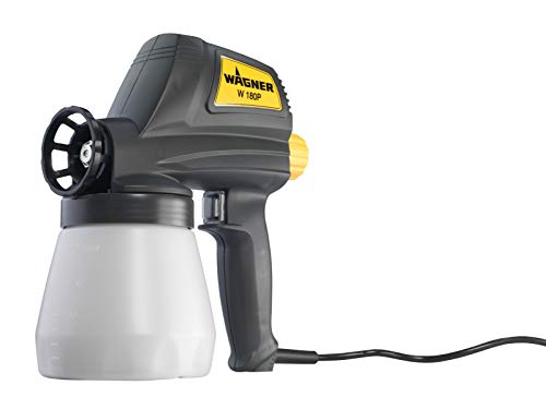 WAGNER Pistolet de peinture W 180 P pour peintures à base de solvants à base d'eau à l'intérieur et à l'extérieur, réservoir 800 ml, 10 M²- 13 min, 110 W