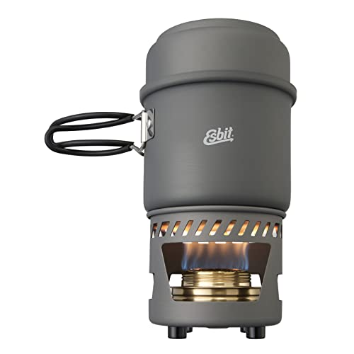 Esbit Set de Cuisson + Brûleur à Alcool/Combustible Solide 985 ml/470 ML