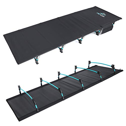 FE Active Lit Pliant Compact - Lit de Camp Portable Ultra léger Solide et Durable. Confortable pour Adultes et Enfants. Idéal pour Le Camping, s'adapte au Matelas Gonflable | Conçu en Californie