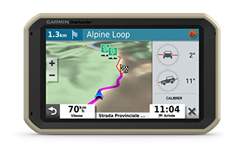 Garmin - Overlander- GPS tout-Terrain, Robuste et Polyvalent - 7 Pouces - Cartes Europe, Moyen-Orient et Afrique - Cartes TOPO Préchargées - Jauges de Tangage et de Roulis