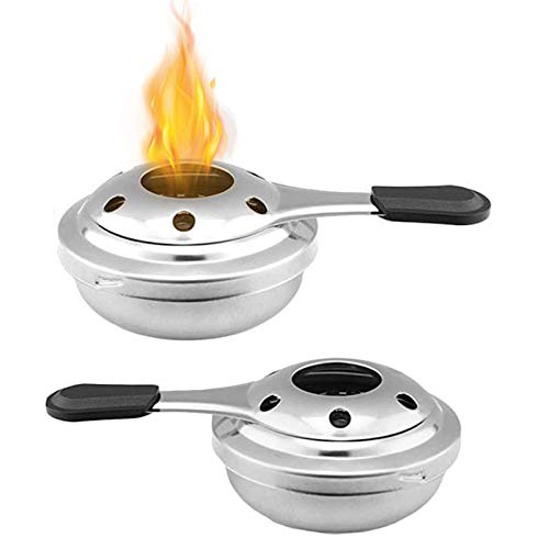 2 pcs Réchaud à Alcool, Réchaud à alcool portable en acier inoxydable, brûleur d'alcool pour fondue, pour Le Camping en Plein Air Ou La Panique, Détachable Et Non Toxique, Durable Et écologique