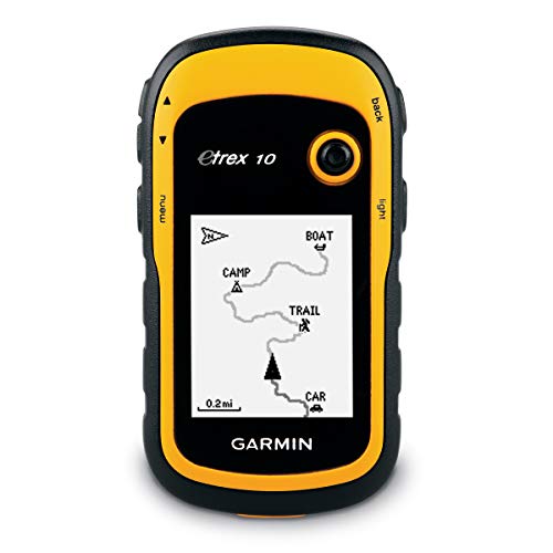 Garmin - 010-00970-00 - eTrex 10 GPS portable de randonnée - Fond cartographique mondial - Jaune/Noir