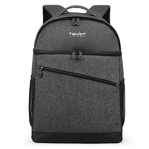 TOURIT Sac à Dos isolé Cooler Sac à Dos étanche Boîte à Lunch 28 canettes Sac à Dos à Double Pont pour Hommes Femmes à la Plage, Bateau, randonnée, Pique-niques ou Excursions d'une journée
