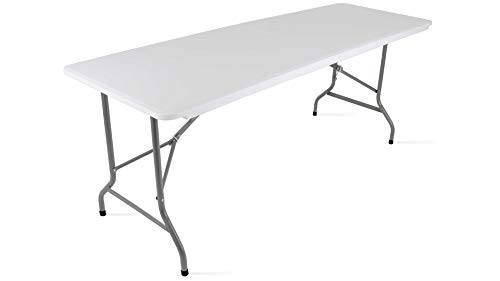 MobEventPro Table Pliante de Camping 180x70x74 cm, Blanc