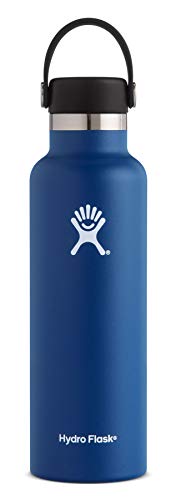 Hydroflask Bouteille d'eau isotherme avec couvercle Bleu...