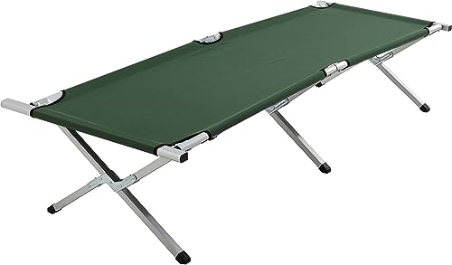 Cao 6322 Lit de Camp Repliable, Aluminium, Vert, 190 x 65 cm...