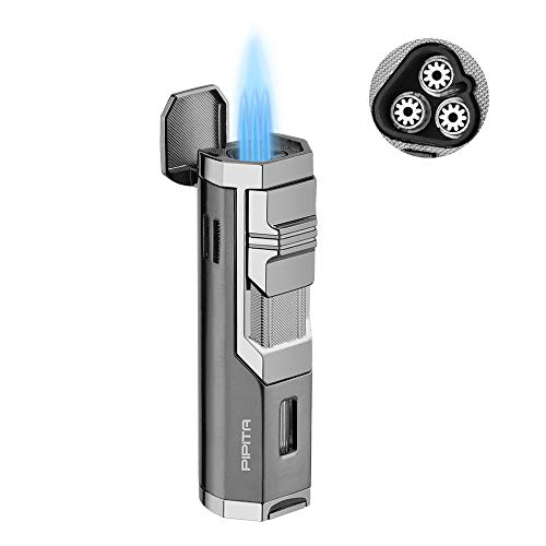 PIPITA Briquet Torche Coupe-Vent Triple Jet Flamme Briquet...