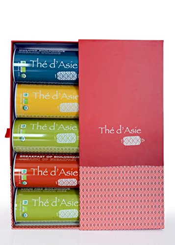 Coffret de thé biologique - Assortiment de thé vert, noir,...