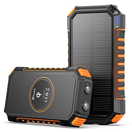 Hiluckey Chargeur Solaire 26800mAh avec 4 USB Portable...