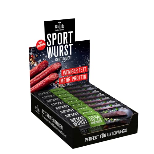 Grillido Saucisson pour le sport Bœuf & Herbes – lot de...