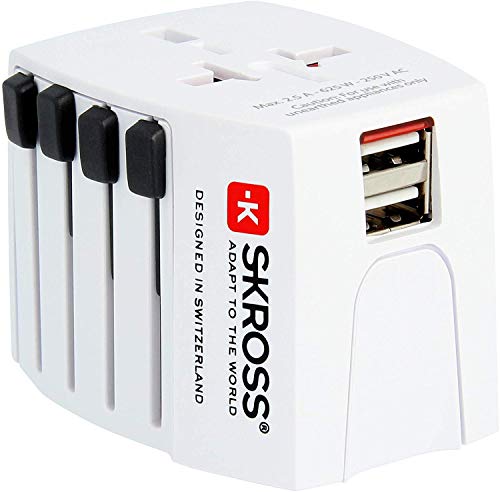 Skross - Adaptateur et Chargeur (USB) de voyage universel -...