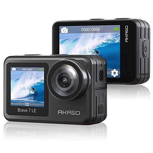 AKASO Caméra Sport 4K 30fps - IPX 7 Etanche 40M Deux...