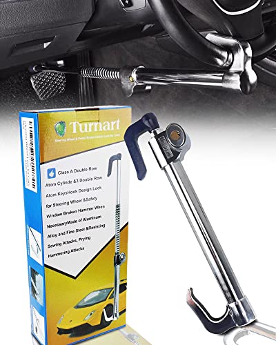 Turnart Antivol Volant, Canne Antivol Voiture, Bloque Volant...