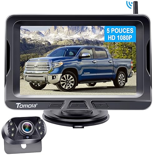 Tomoia Caméra de Recul sans Fil HD 1080P 5 Pouces Camera de...