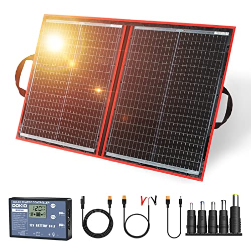 DOKIO Panneau Solaire 100W 12V PLIABLE MONOcristallin AVEC...