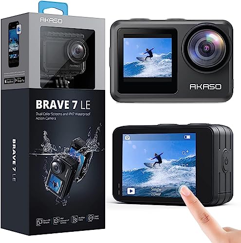 AKASO Brave 7 LE Caméra Sport 4K 30FPS 20MP WiFi, Action...