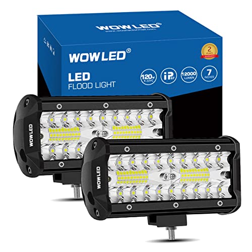WOWLED Lot de 2 Barres Lumineuses LED 17,8 cm, 12 V 12 000...