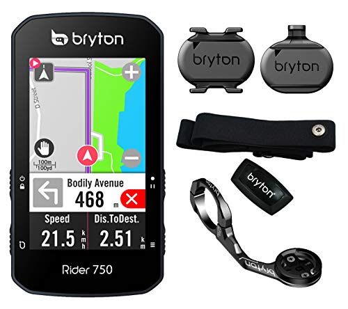 Bryton 750 T GPS Unisexe-Adulte, Noir, Petite T