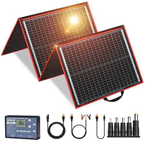 DOKIO 160W Kit Panneau solaire pliable portable...