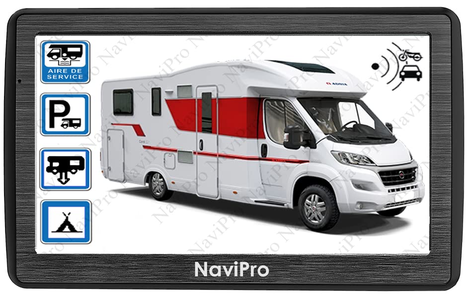 GPS Camping Car 7 Pouces NaviPro Active, Ventouse Aimanté,...